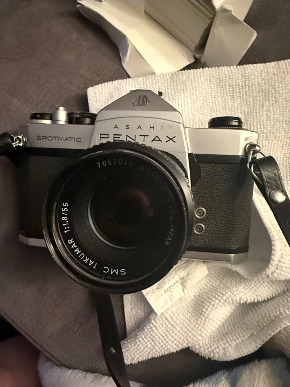Spotmatic 35mm SLR Camera in Silver and Black